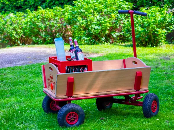Ręczny wózek z piwem na wyjazdy na łono natury w Dzień Ojca