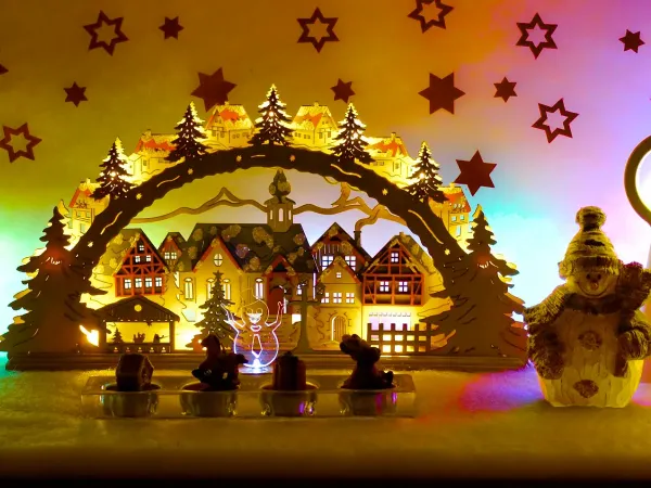 Christmas lamp in the shape of an arch